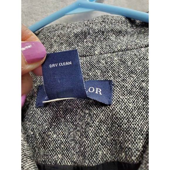 Ann Taylor Jacket Womens Size 10 Gray Wool Long Sleeve Pockets Collared Full Zip - Picture 9 of 10